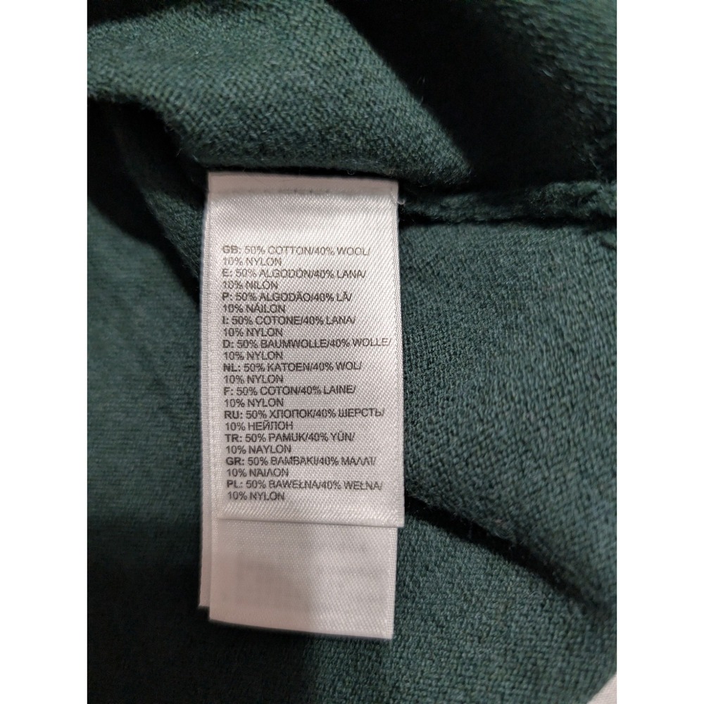 The North Face Heritage Knit 1/4 Zip‎ Sweater Mens M Green Wool Blend - Picture 6 of 9